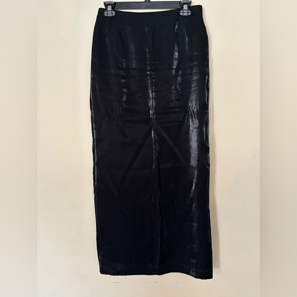 Alex Evenings Women’s Black Silk Pencil Skirt